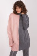 Golf Damski Model BA-SW-0234.65P Grey/Pink - Badu Badu Golf Damski Model BA-SW-0234.65P Grey/Pink - Badu Badu