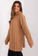 Golf Damski Model BA-SW-0282.13P Camel - Badu Badu Golf Damski Model BA-SW-0282.13P Camel - Badu Badu