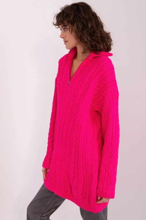 Golf Damski Model BA-SW-0282.13P Fluo Pink - Badu Badu Golf Damski Model BA-SW-0282.13P Fluo Pink - Badu Badu