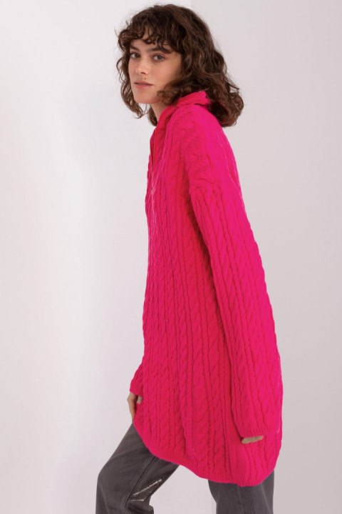 Golf Damski Model BA-SW-0282.13P Fluo Pink - Badu Badu Golf Damski Model BA-SW-0282.13P Fluo Pink - Badu Badu