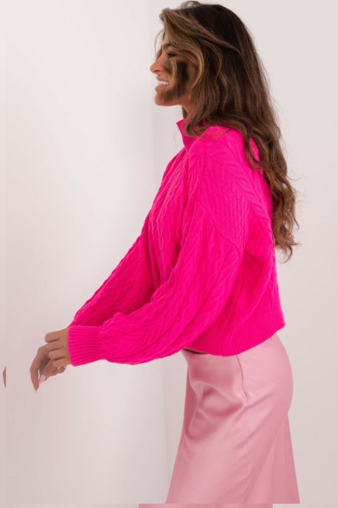 Golf Damski Model BA-SW-0827.25 Fluo Pink - Badu Badu Golf Damski Model BA-SW-0827.25 Fluo Pink - Badu Badu