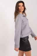Kurtka Damska Model BA-KR-2702.13 Grey - Badu Badu Kurtka Damska Model BA-KR-2702.13 Grey - Badu Badu