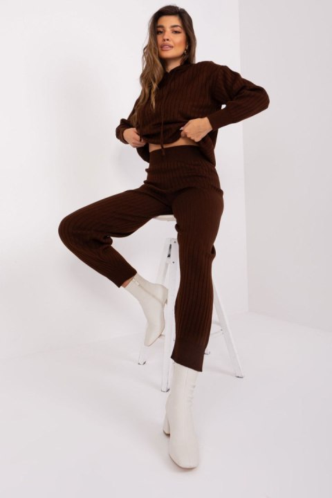 Spodnie Komplet Model BA-KMPL-2211.13P Dark Brown - Badu Badu Spodnie Komplet Model BA-KMPL-2211.13P Dark Brown - Badu Badu