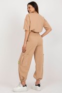 Spodnie Komplet Model BA-KMPL-Z-236.01 Camel - Badu Badu Spodnie Komplet Model BA-KMPL-Z-236.01 Camel - Badu Badu