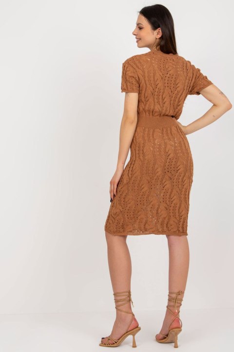 Sukienka Model BA-SK-0506.20P Light Brown - Badu Badu Sukienka Model BA-SK-0506.20P Light Brown - Badu Badu