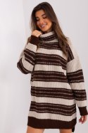 Sukienka Model BA-SK-8007.42P Dark Brown - Badu Badu Sukienka Model BA-SK-8007.42P Dark Brown - Badu Badu