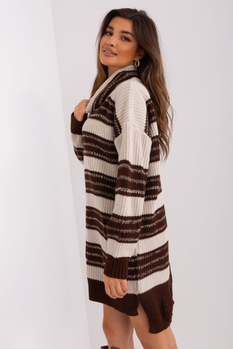 Sukienka Model BA-SK-8007.42P Dark Brown - Badu Badu Sukienka Model BA-SK-8007.42P Dark Brown - Badu Badu