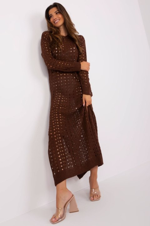 Sukienka Plażow Sukienka Model BA-SK-9010.33P Dark Brown - Badu Badu Sukienka Plażow Sukienka Model BA-SK-9010.33P Dark Brown - Badu Badu