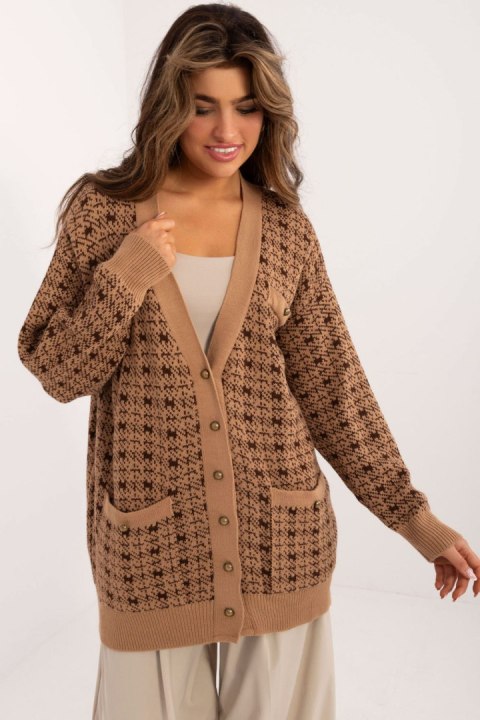 Sweter Damski Model BA-SW-0533.21 Camel - Badu Badu Sweter Damski Model BA-SW-0533.21 Camel - Badu Badu