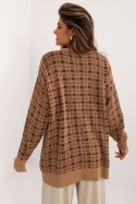 Sweter Damski Model BA-SW-0533.21 Camel - Badu Badu Sweter Damski Model BA-SW-0533.21 Camel - Badu Badu