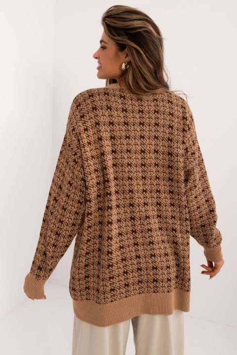 Sweter Damski Model BA-SW-0533.21 Camel - Badu Badu Sweter Damski Model BA-SW-0533.21 Camel - Badu Badu