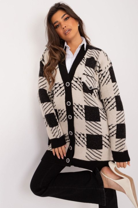 Sweter Damski Model BA-SW-0538.29 Black/Beige - Badu Badu Sweter Damski Model BA-SW-0538.29 Black/Beige - Badu Badu