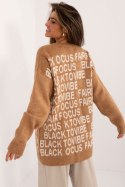 Sweter Damski Model BA-SW-0546.07 Camel - Badu Badu Sweter Damski Model BA-SW-0546.07 Camel - Badu Badu