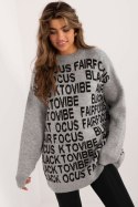 Sweter Damski Model BA-SW-0546.07 Grey - Badu Badu Sweter Damski Model BA-SW-0546.07 Grey - Badu Badu
