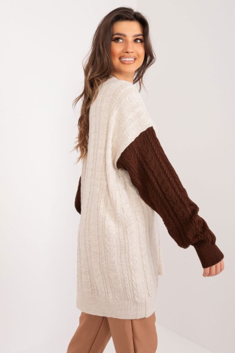 Sweter Damski Model BA-SW-0549.32 Brown - Badu Badu Sweter Damski Model BA-SW-0549.32 Brown - Badu Badu