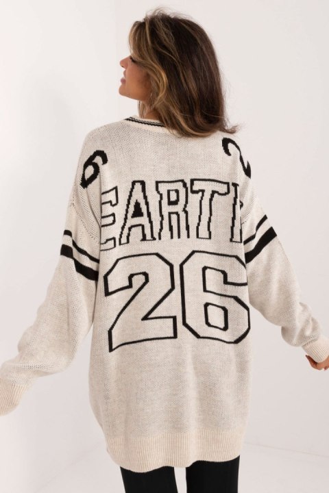 Sweter Damski Model BA-SW-0558.28 Beige - Badu Badu Sweter Damski Model BA-SW-0558.28 Beige - Badu Badu