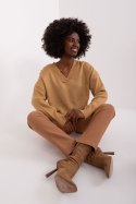 Sweter Damski Model BA-SW-0577.02P Camel - Badu Badu Sweter Damski Model BA-SW-0577.02P Camel - Badu Badu