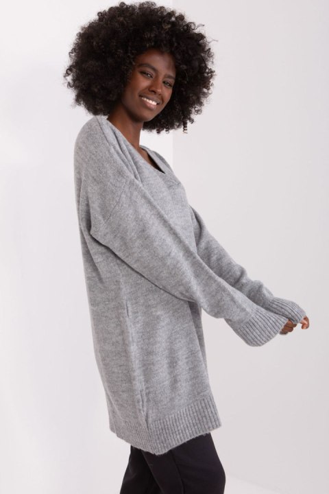 Sweter Damski Model BA-SW-0577.36X Grey - Badu Badu Sweter Damski Model BA-SW-0577.36X Grey - Badu Badu