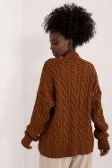Sweter Damski Model BA-SW-0617.04 Brown - Badu Badu Sweter Damski Model BA-SW-0617.04 Brown - Badu Badu