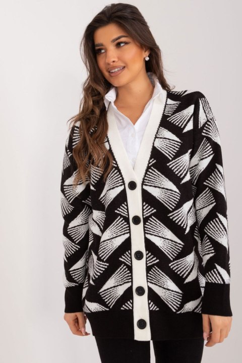 Sweter Damski Model BA-SW-12035.09 Black/White - Badu Badu Sweter Damski Model BA-SW-12035.09 Black/White - Badu Badu