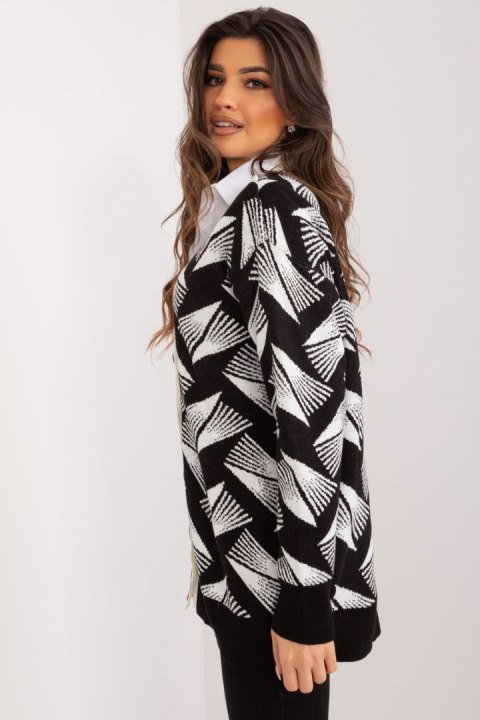 Sweter Damski Model BA-SW-12035.09 Black/White - Badu Badu Sweter Damski Model BA-SW-12035.09 Black/White - Badu Badu