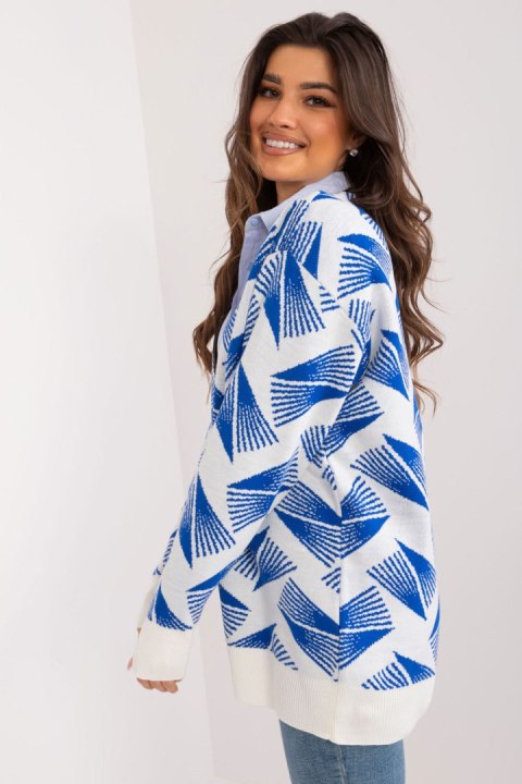 Sweter Damski Model BA-SW-12035.09 Cobalt - Badu Badu Sweter Damski Model BA-SW-12035.09 Cobalt - Badu Badu