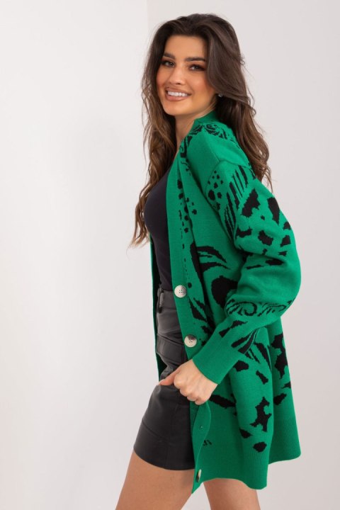 Sweter Damski Model BA-SW-12038.20 Black/Green - Badu Badu Sweter Damski Model BA-SW-12038.20 Black/Green - Badu Badu