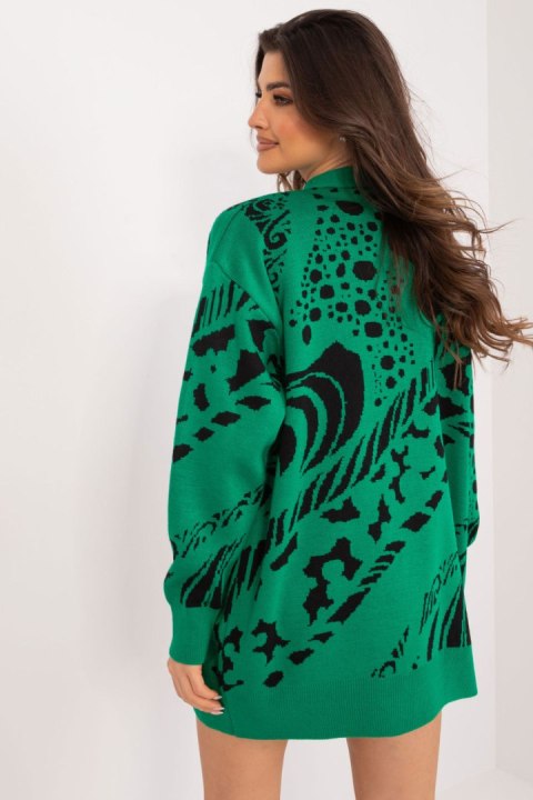 Sweter Damski Model BA-SW-12038.20 Black/Green - Badu Badu Sweter Damski Model BA-SW-12038.20 Black/Green - Badu Badu