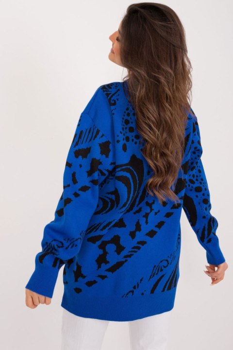 Sweter Damski Model BA-SW-12038.20 Cobalt - Badu Badu Sweter Damski Model BA-SW-12038.20 Cobalt - Badu Badu