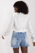 Sweter Damski Model BA-SW-1489.24 Ecru - Badu Badu Sweter Damski Model BA-SW-1489.24 Ecru - Badu Badu