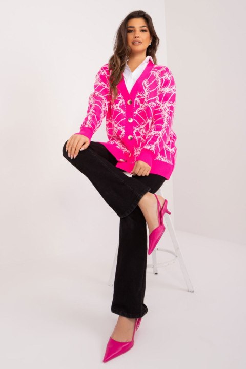 Sweter Damski Model BA-SW-2040.78 Fluo Pink - Badu Badu Sweter Damski Model BA-SW-2040.78 Fluo Pink - Badu Badu