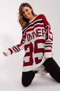 Sweter Damski Model BA-SW-2206.48P Bordo - Badu Badu Sweter Damski Model BA-SW-2206.48P Bordo - Badu Badu