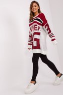 Sweter Damski Model BA-SW-2206.48P Bordo - Badu Badu Sweter Damski Model BA-SW-2206.48P Bordo - Badu Badu