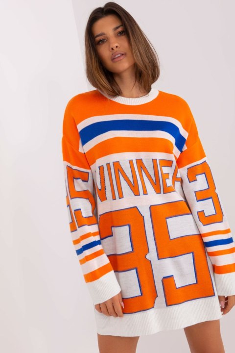 Sweter Damski Model BA-SW-2206.48P Orange - Badu Badu Sweter Damski Model BA-SW-2206.48P Orange - Badu Badu