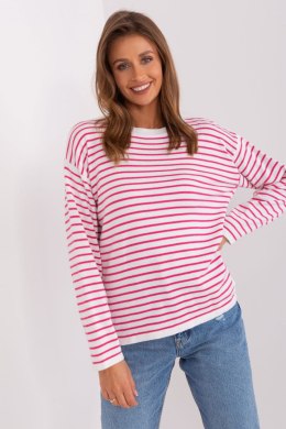 Sweter Damski Model BA-SW-6006-2.30X White/Pink - Badu Badu