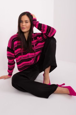 Sweter Damski Model BA-SW-8000.56P Black/Pink - Badu Badu