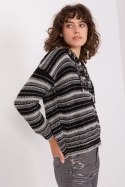 Sweter Damski Model BA-SW-8000.56P Grey/Black - Badu Badu Sweter Damski Model BA-SW-8000.56P Grey/Black - Badu Badu