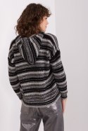 Sweter Damski Model BA-SW-8000.56P Grey/Black - Badu Badu Sweter Damski Model BA-SW-8000.56P Grey/Black - Badu Badu