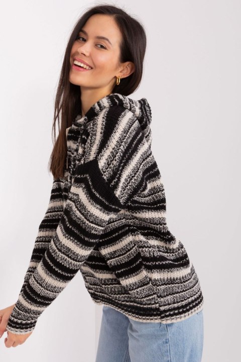 Sweter Damski Model BA-SW-8000.72P Black/Beige - Badu Badu Sweter Damski Model BA-SW-8000.72P Black/Beige - Badu Badu