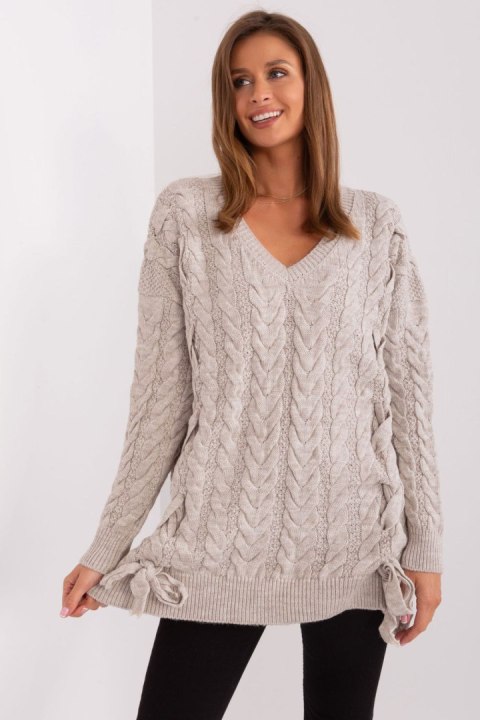 Sweter Damski Model BA-SW-8027.46P Beige - Badu Badu Sweter Damski Model BA-SW-8027.46P Beige - Badu Badu