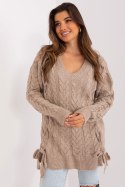 Sweter Damski Model BA-SW-8027.46P Dark Beige - Badu Badu Sweter Damski Model BA-SW-8027.46P Dark Beige - Badu Badu