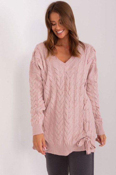 Sweter Damski Model BA-SW-8027.46P Light Pink - Badu Badu Sweter Damski Model BA-SW-8027.46P Light Pink - Badu Badu