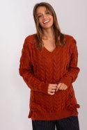 Sweter Damski Model BA-SW-8027.85P Dark Orange - Badu Badu Sweter Damski Model BA-SW-8027.85P Dark Orange - Badu Badu
