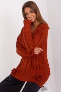 Sweter Damski Model BA-SW-8027.85P Dark Orange - Badu Badu Sweter Damski Model BA-SW-8027.85P Dark Orange - Badu Badu