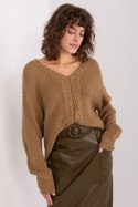 Sweter Damski Model BA-SW-8028.36P Camel - Badu Badu Sweter Damski Model BA-SW-8028.36P Camel - Badu Badu