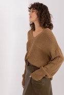 Sweter Damski Model BA-SW-8028.36P Camel - Badu Badu Sweter Damski Model BA-SW-8028.36P Camel - Badu Badu