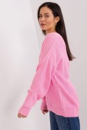 Sweter Damski Model BA-SW-8028.77 Pink - Badu Badu Sweter Damski Model BA-SW-8028.77 Pink - Badu Badu