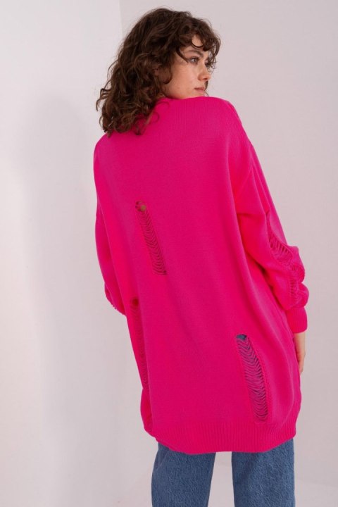Sweter Damski Model BA-SW-8042-1.23 Fluo Pink - Badu Badu Sweter Damski Model BA-SW-8042-1.23 Fluo Pink - Badu Badu