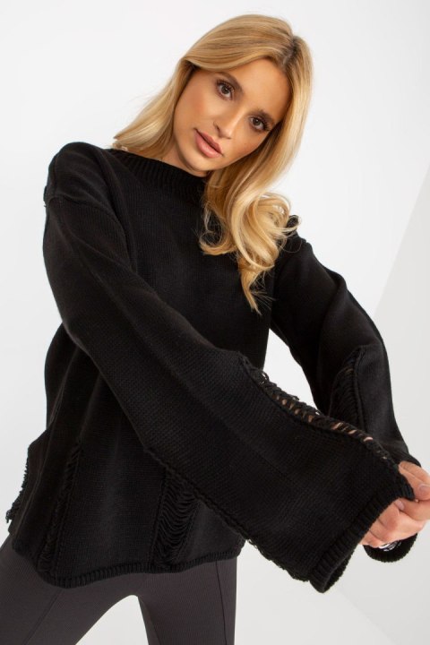 Sweter Damski Model BA-SW-8043.03 Black - Badu Badu Sweter Damski Model BA-SW-8043.03 Black - Badu Badu
