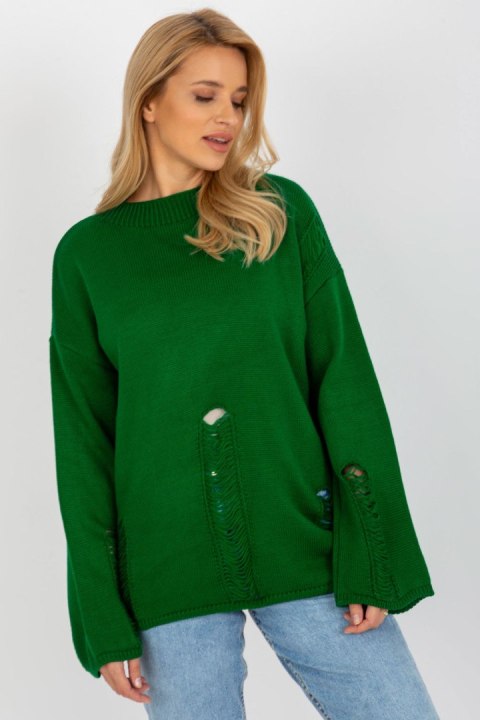 Sweter Damski Model BA-SW-8043.08X Dark Green - Badu Badu Sweter Damski Model BA-SW-8043.08X Dark Green - Badu Badu